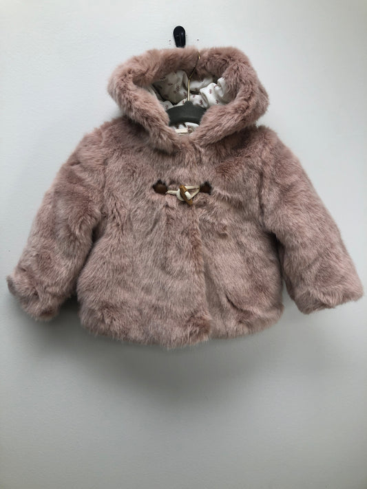 6-9 Months Zara Months tan fur Jacket