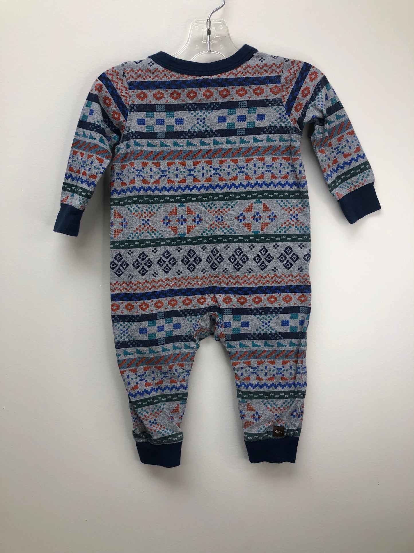 6-9m tea gray print 1 PC Ensemble