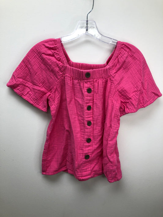 12 Crewcuts hot pink muslin Shirt