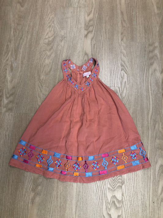 Bela & Nuni Child Size 6 Pink embroidered Dress