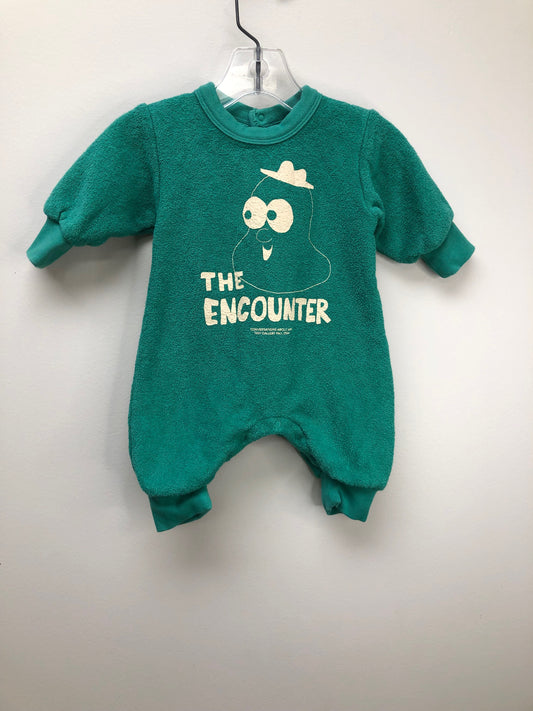 3 Months Tiny Cotton green Romper
