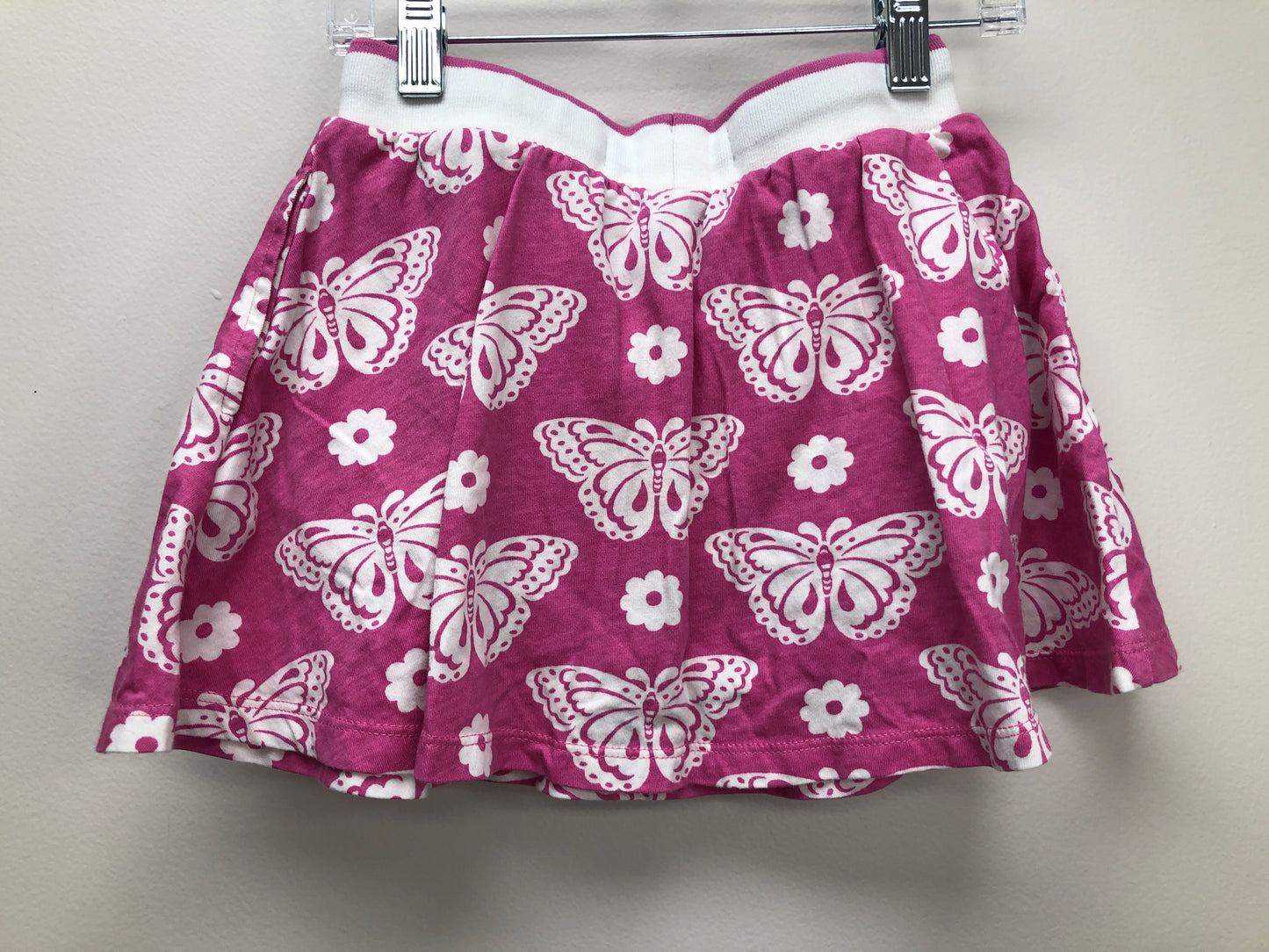 6/7 Mini Boden pink butterflies Skort