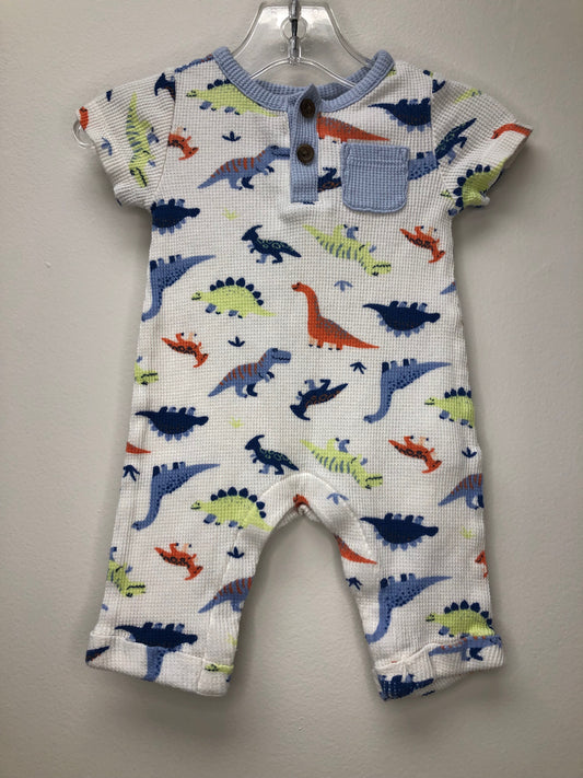 0-3m Old Navy white dinosaur 1 PC Ensemble