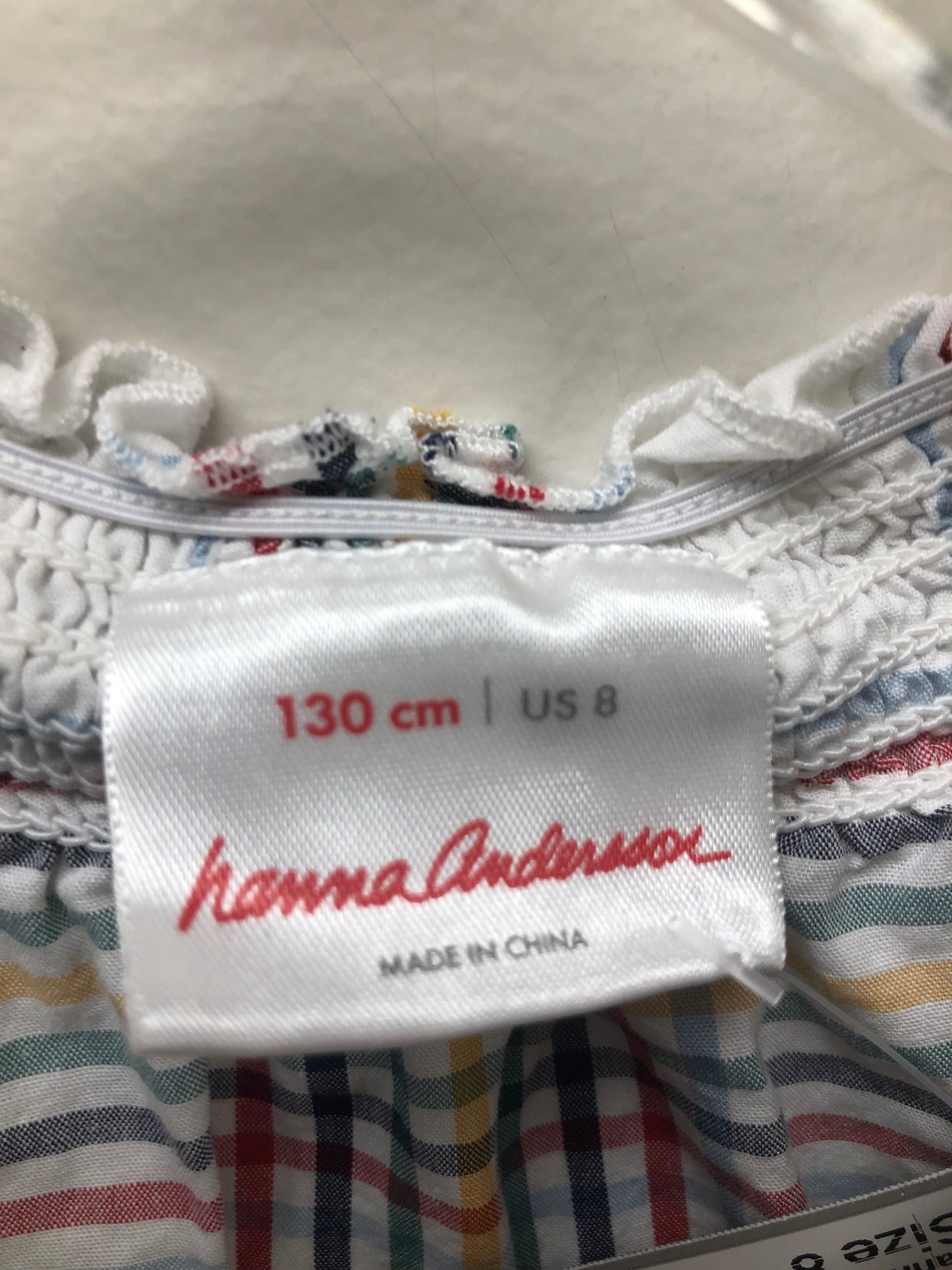 8 Hanna Andersson white plaid Dress