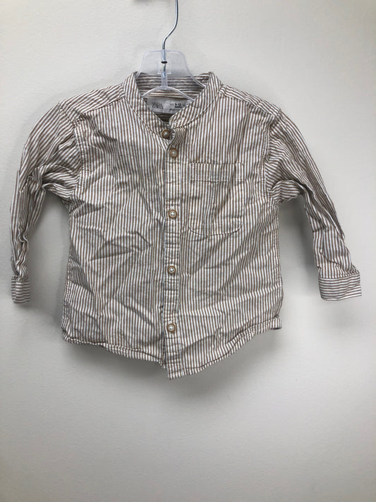 9M Zara white stripe Shirt