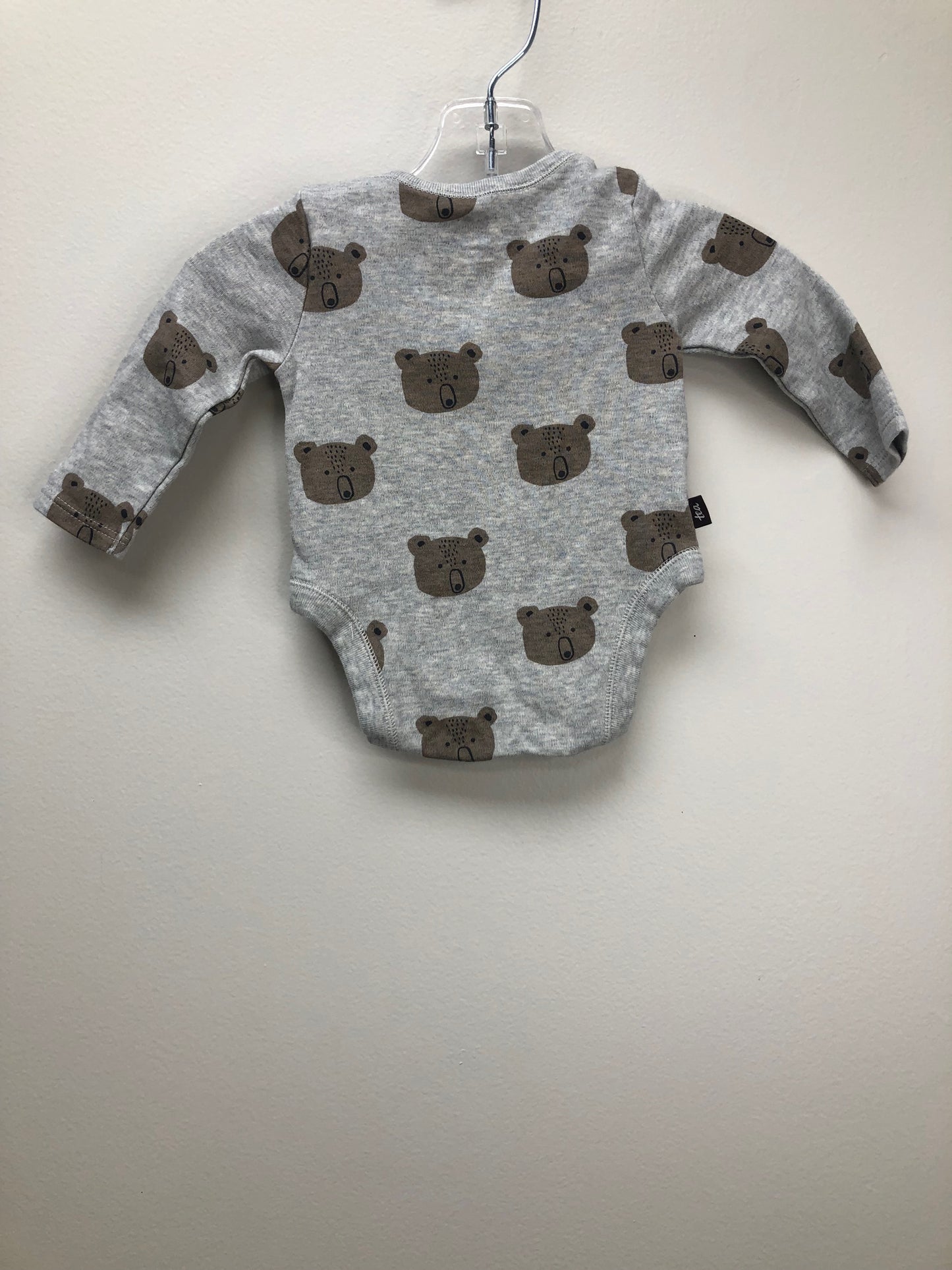 0-3m tea gray Bears Onesie