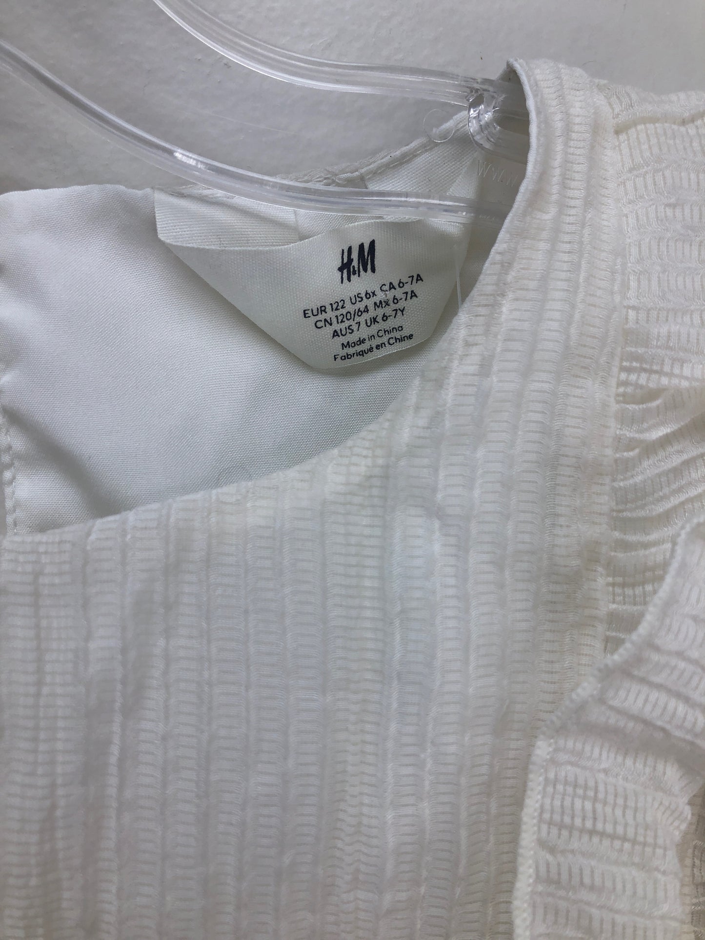 6y H&M white ruffle Dress