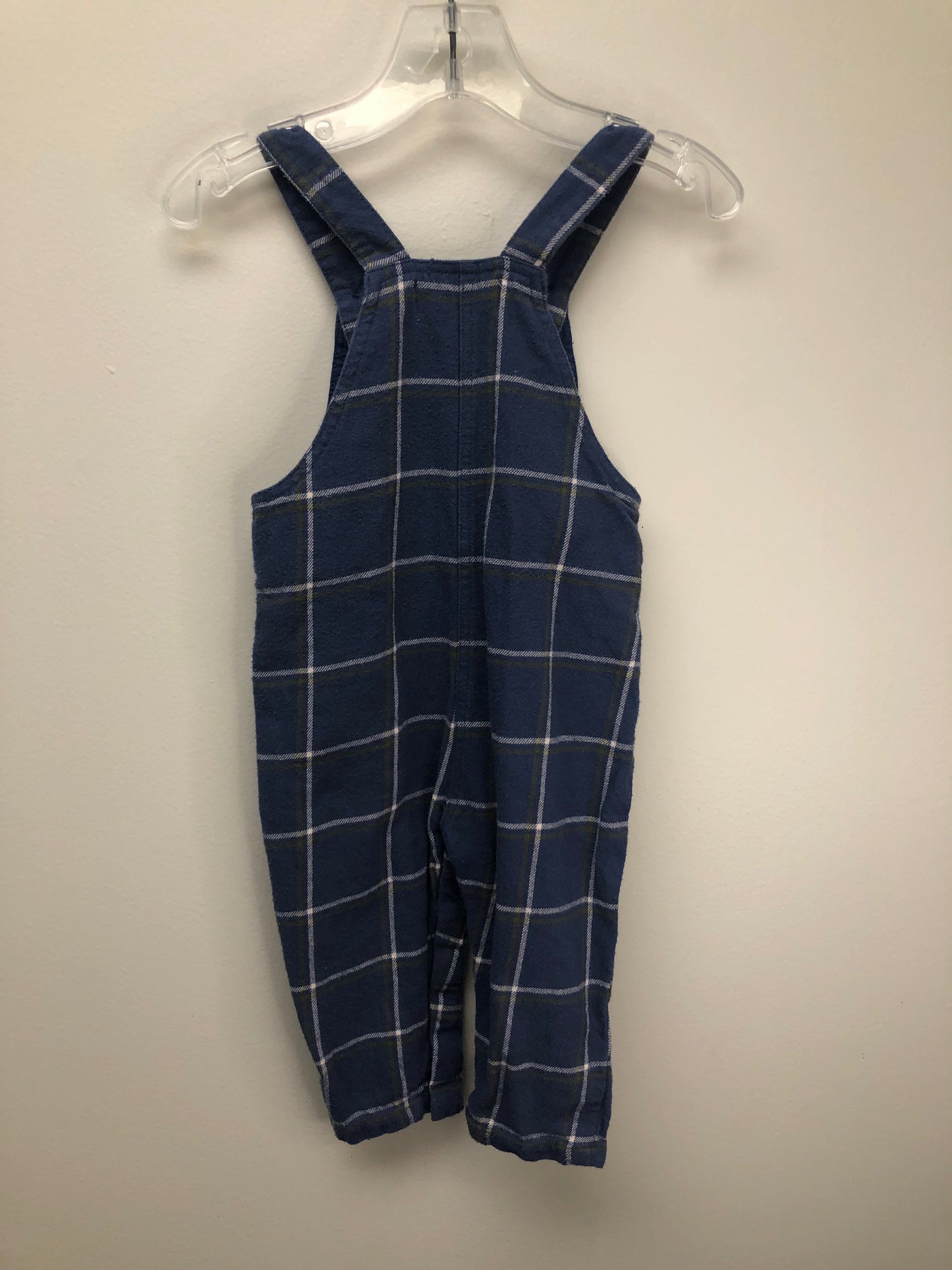 6-12m Sammy + Nat blue plaid 1 PC Ensemble