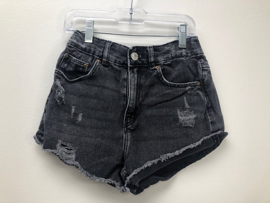 Size 10 Zara black distressed jean shorts