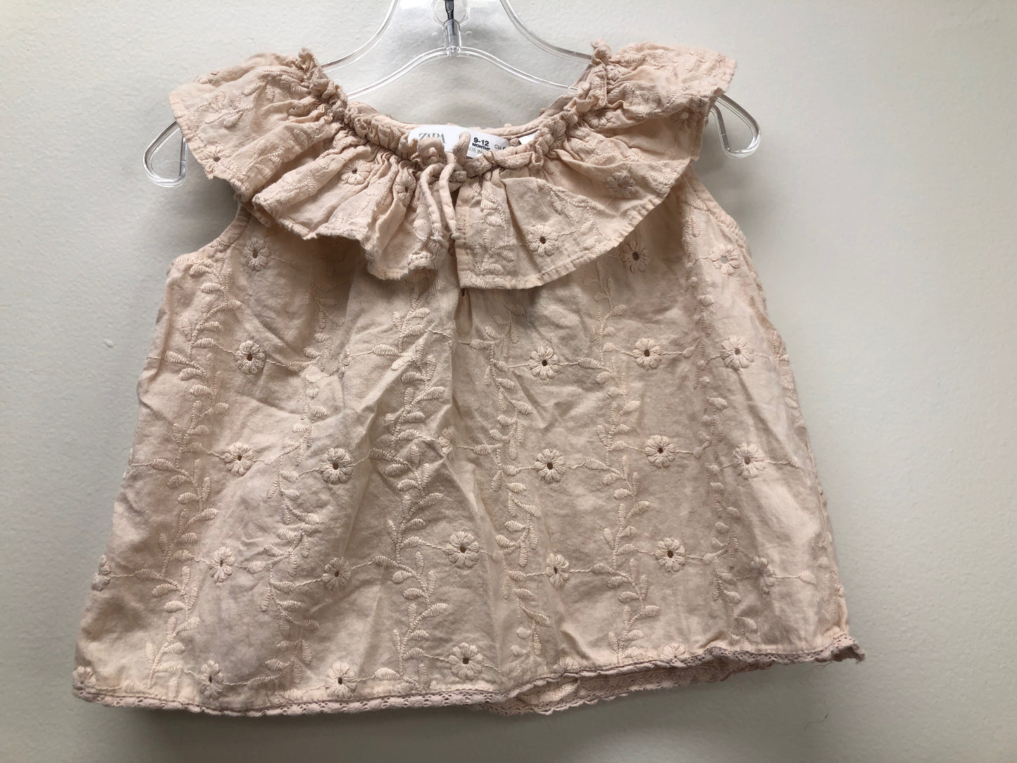 9m Zara pink embroidered Shirt