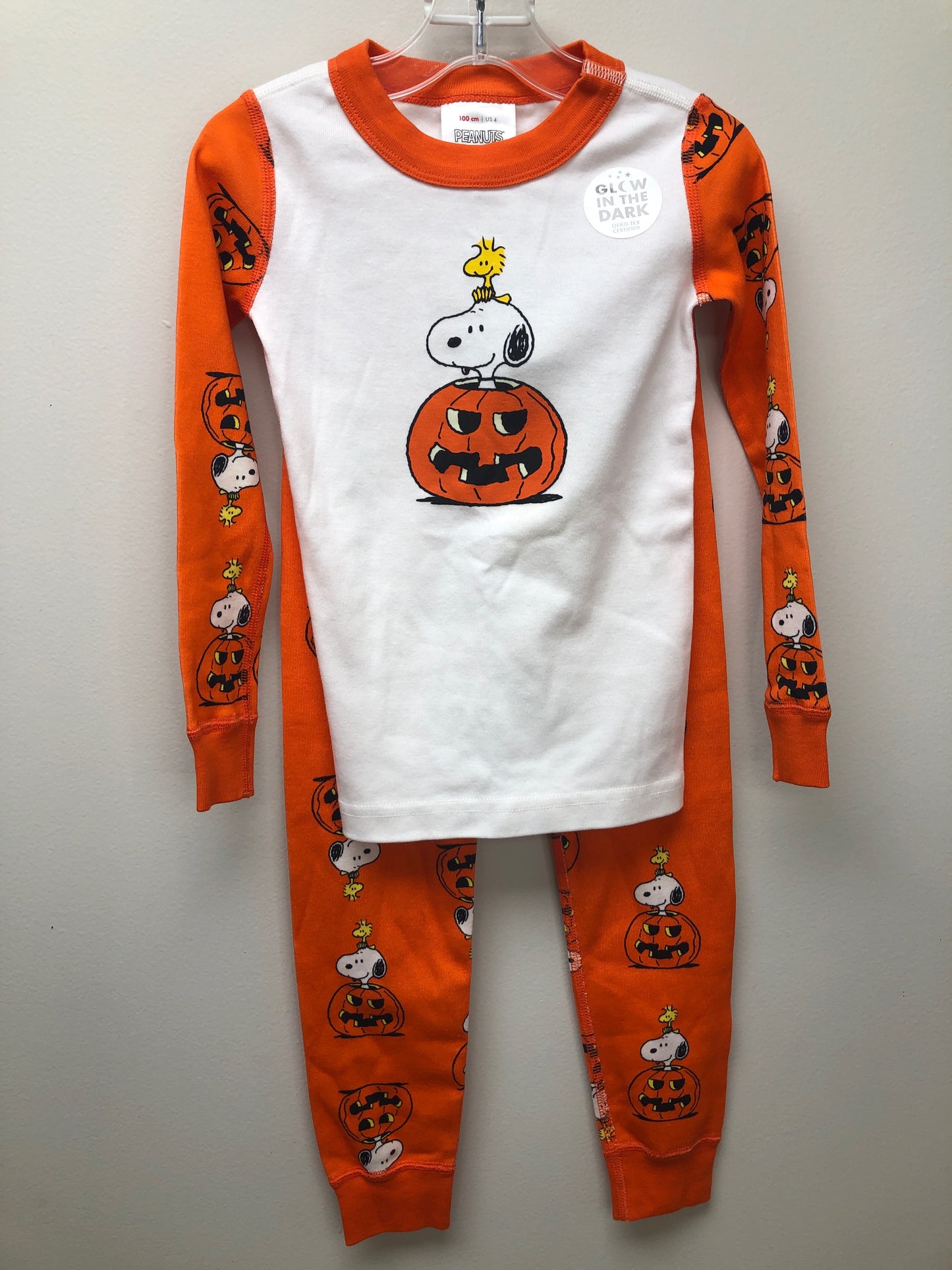 4 Hanna Andersson orange Halloween Pajamas