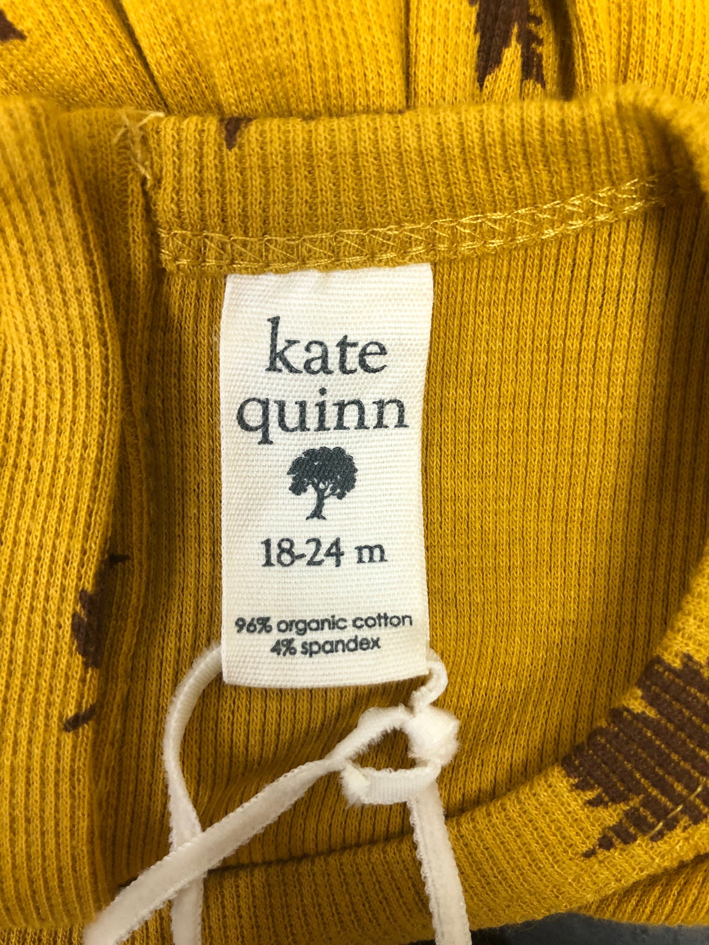 18-24 Months Kate Quinn mustard leaves Dress
