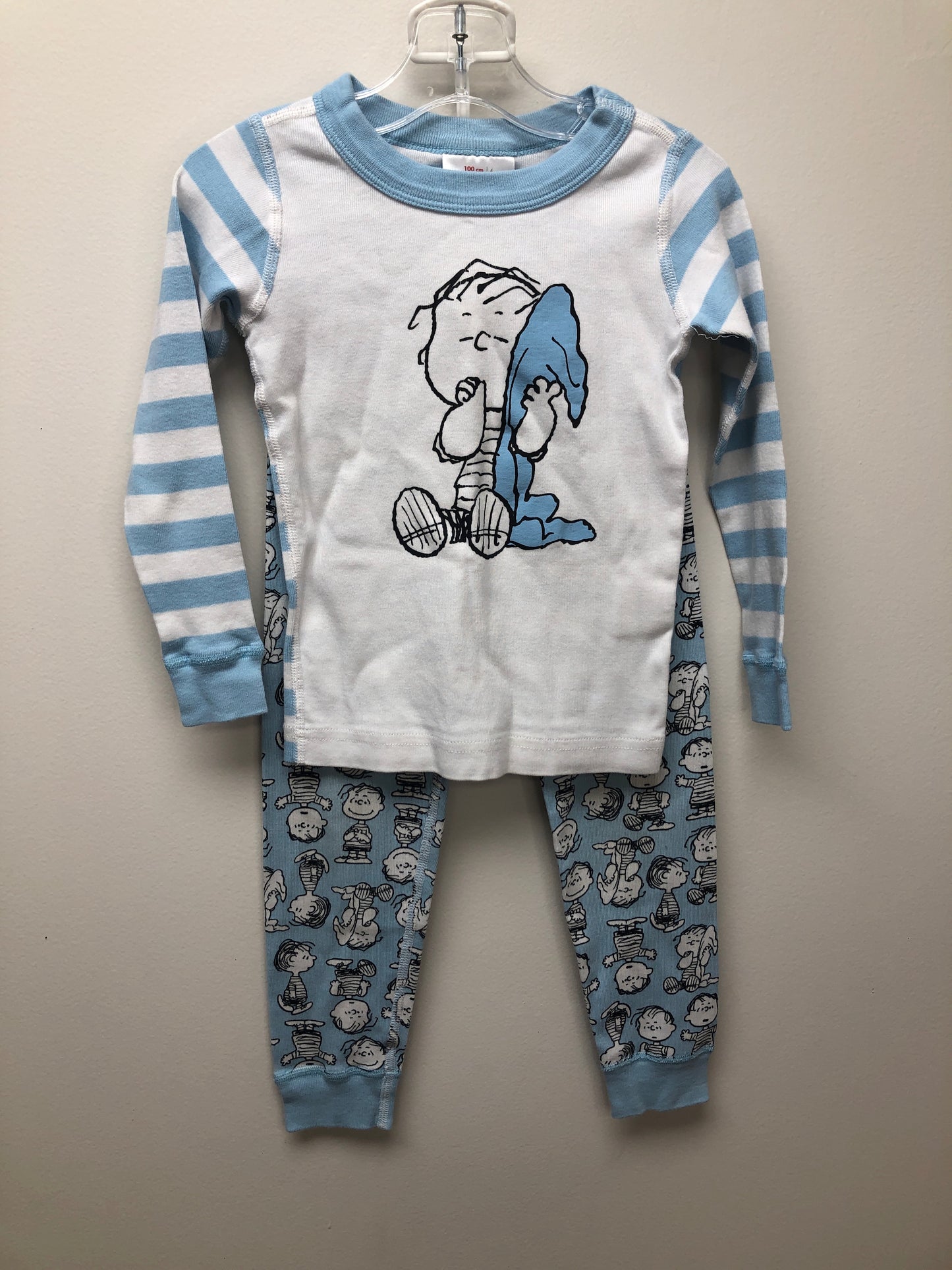4 Hanna Andersson light blue Peanuts Pajamas