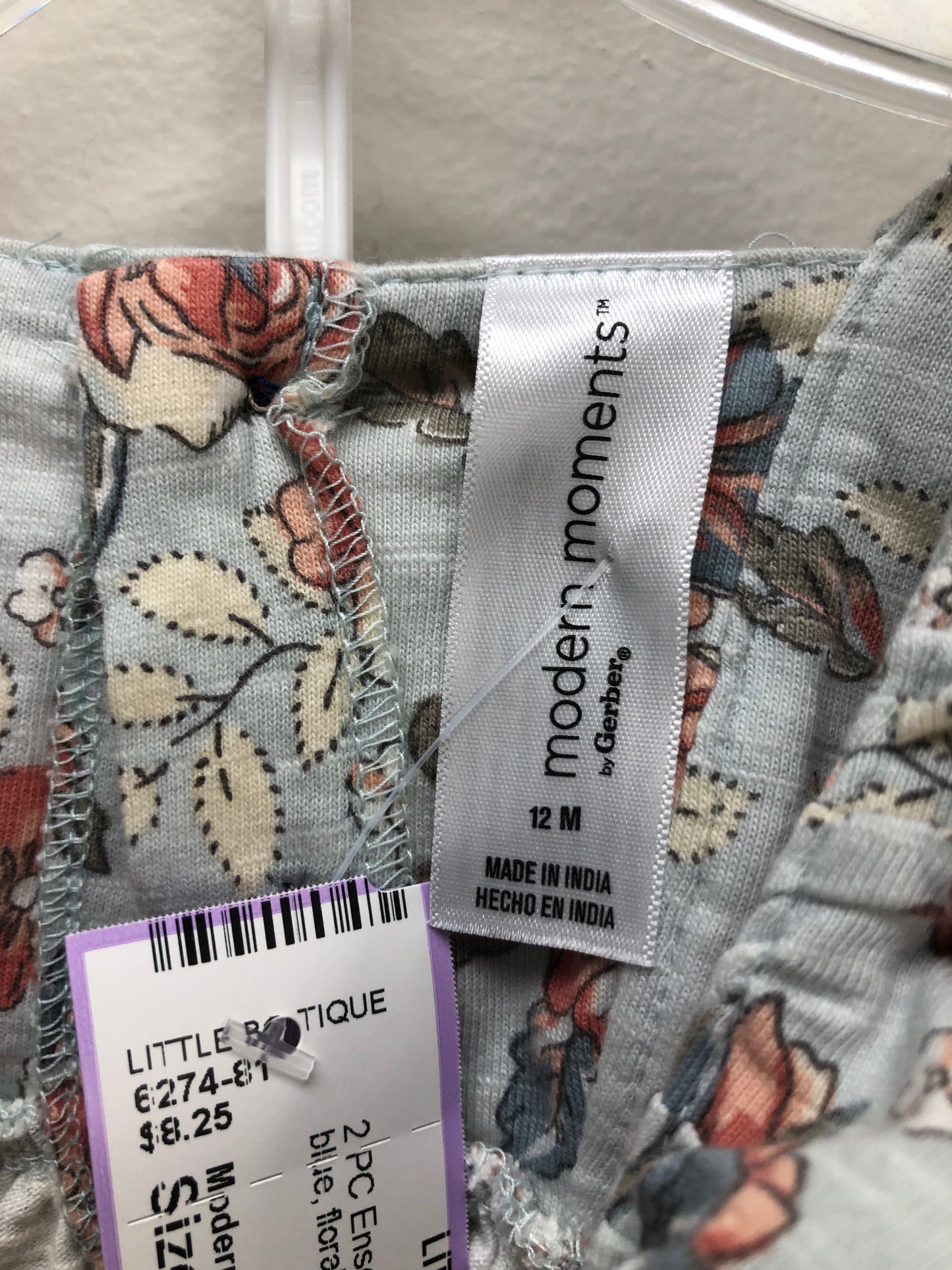 12m Modern Moments blue floral 2 PC Ensembles