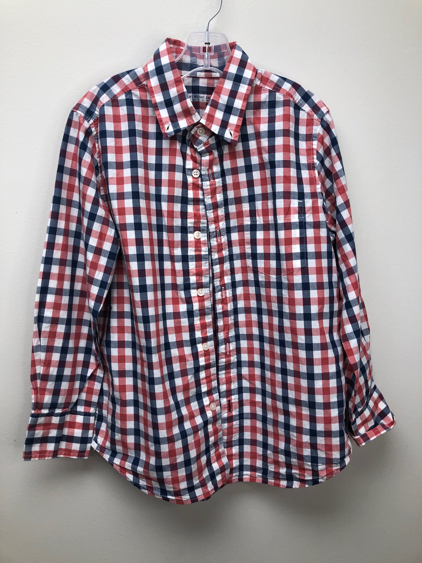 8 Crewcuts red plaid Shirt