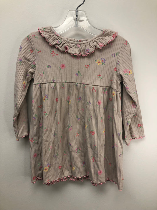 2T H & M tan floral Dress
