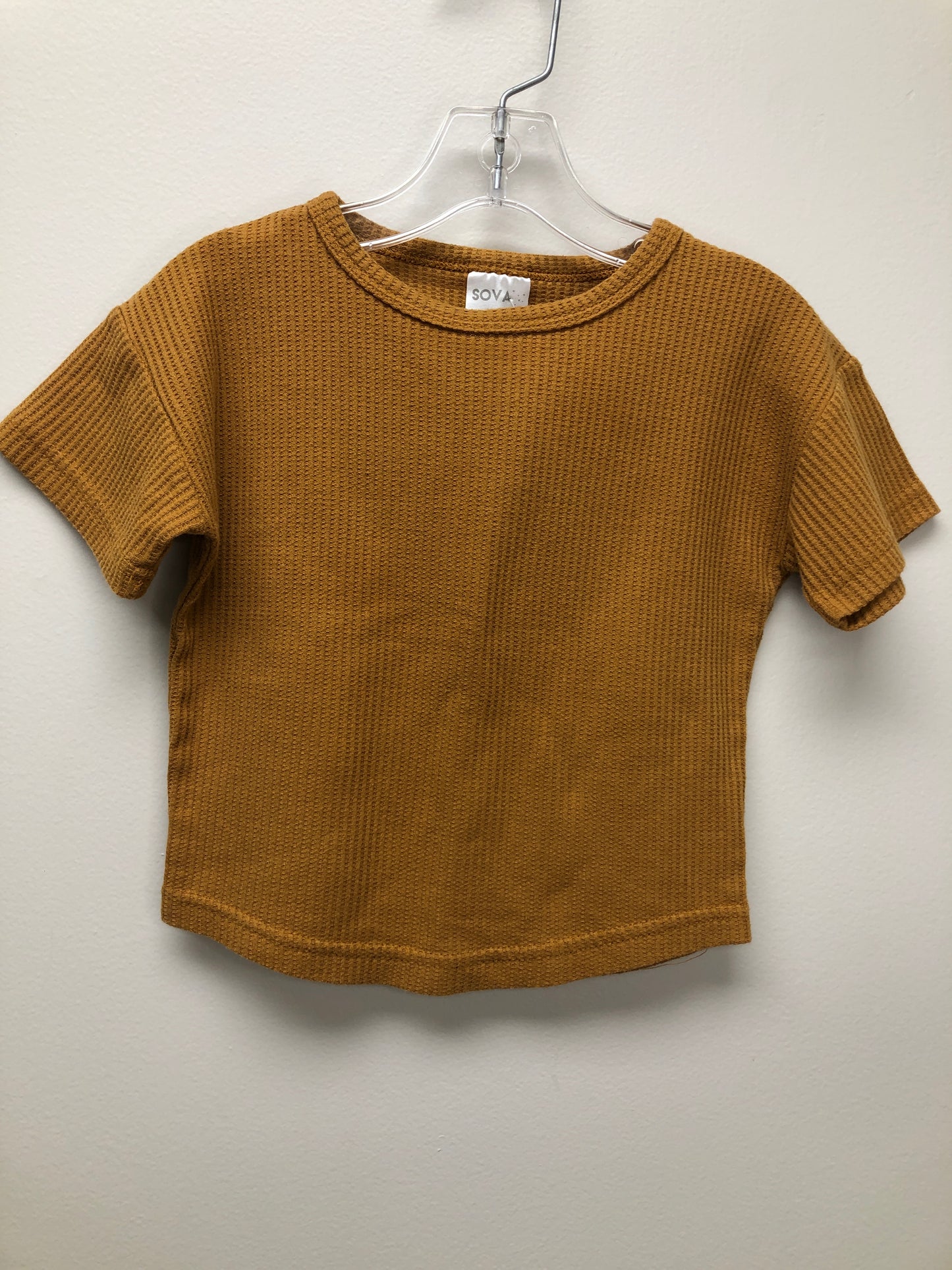 18 Months sova mustard waffle Shirt