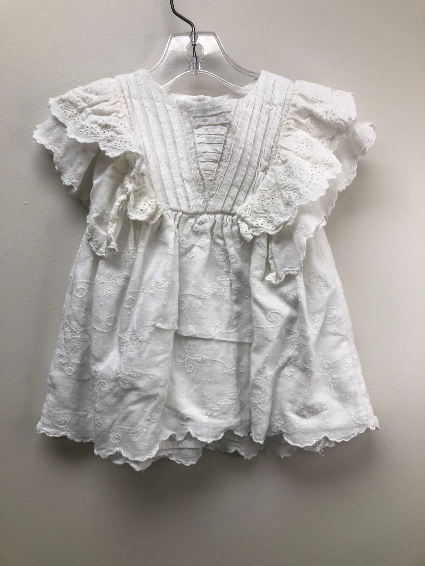 9-12m Zara white ruffle Dress