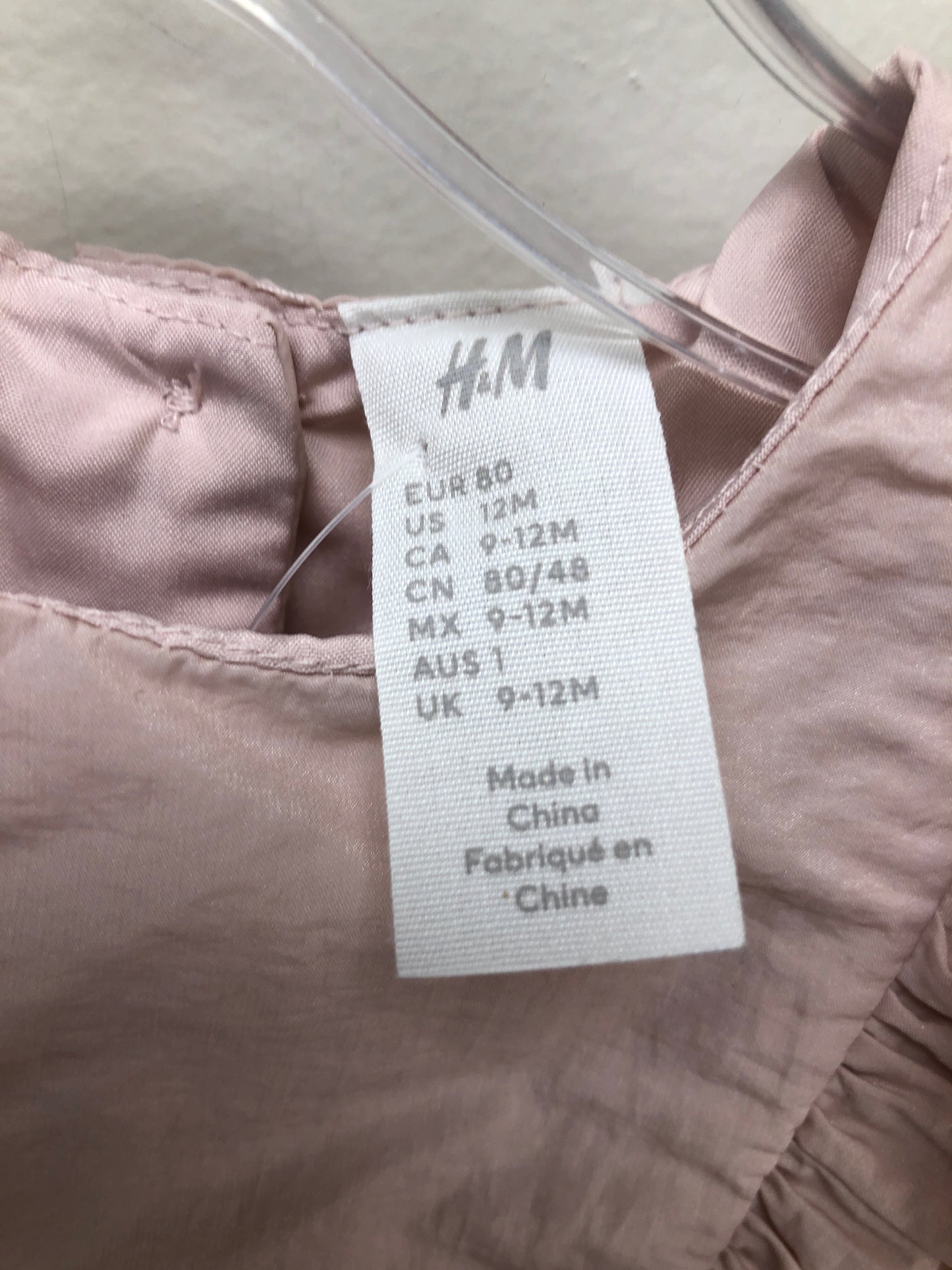 12 Months H&M blush ruffle Dress