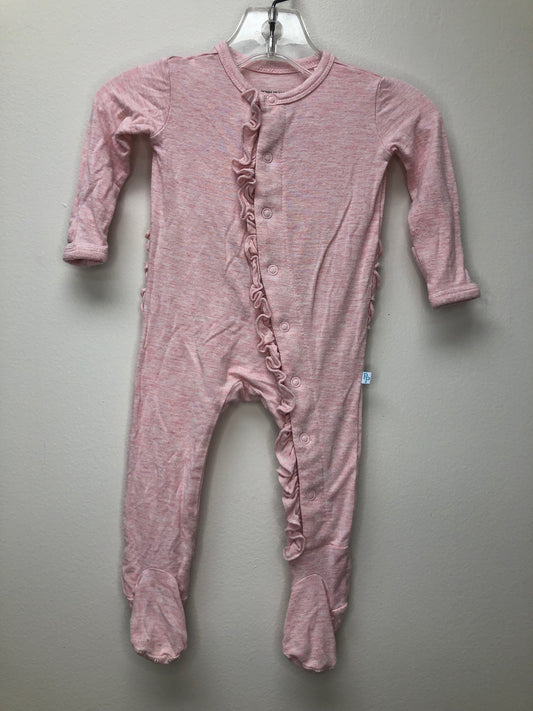 0-3m Posh Peanut pink ruffle Sleeper
