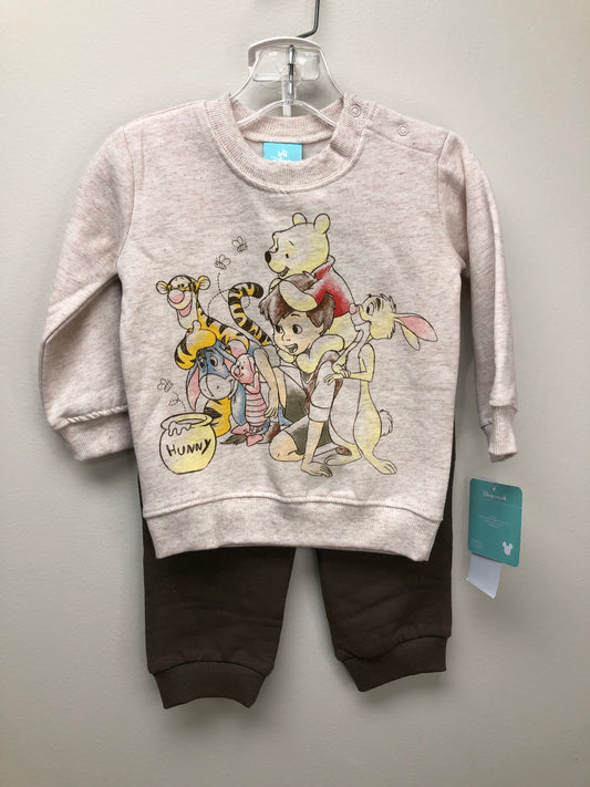 6-9m Disney cream NEW Winnie the Pooh 2 PC Ensembles