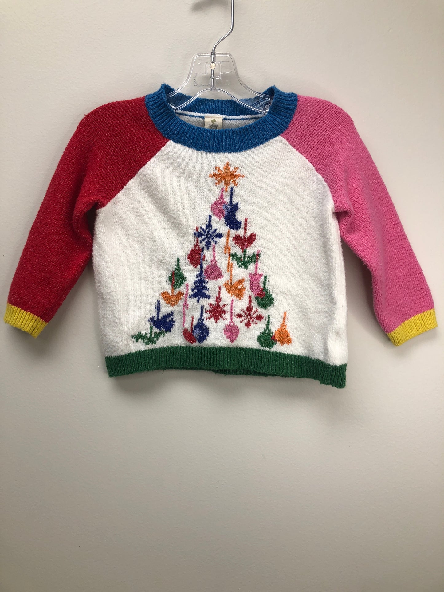 Tucker and Tate Child Size 12 Months pink Christmas trees Sweater