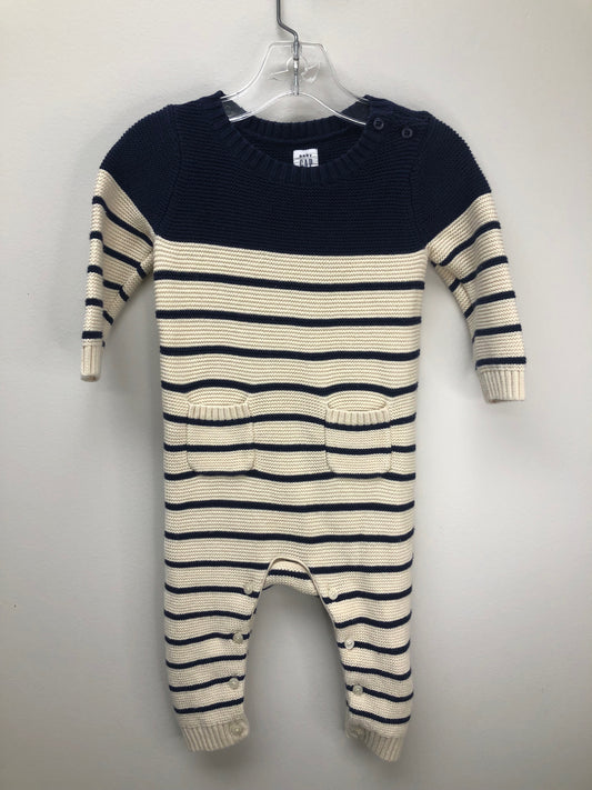 6-12m GAP cream stripe 1 PC Ensemble