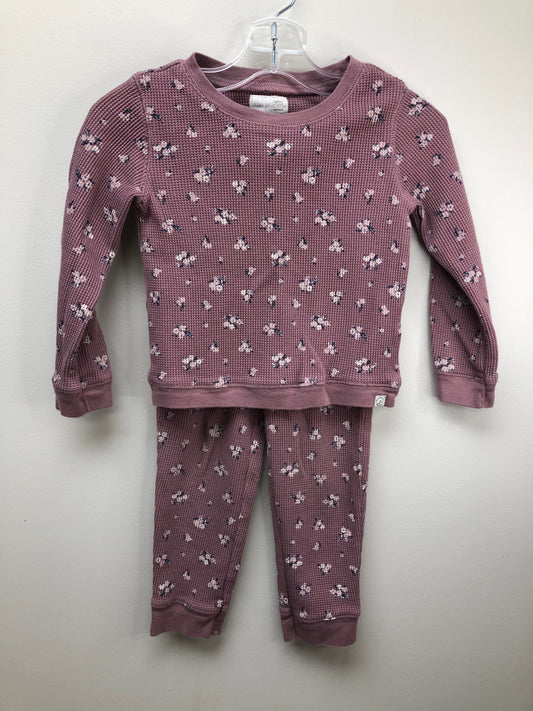 Little Planet Child Size 4T purple floral 2 PC Ensembles