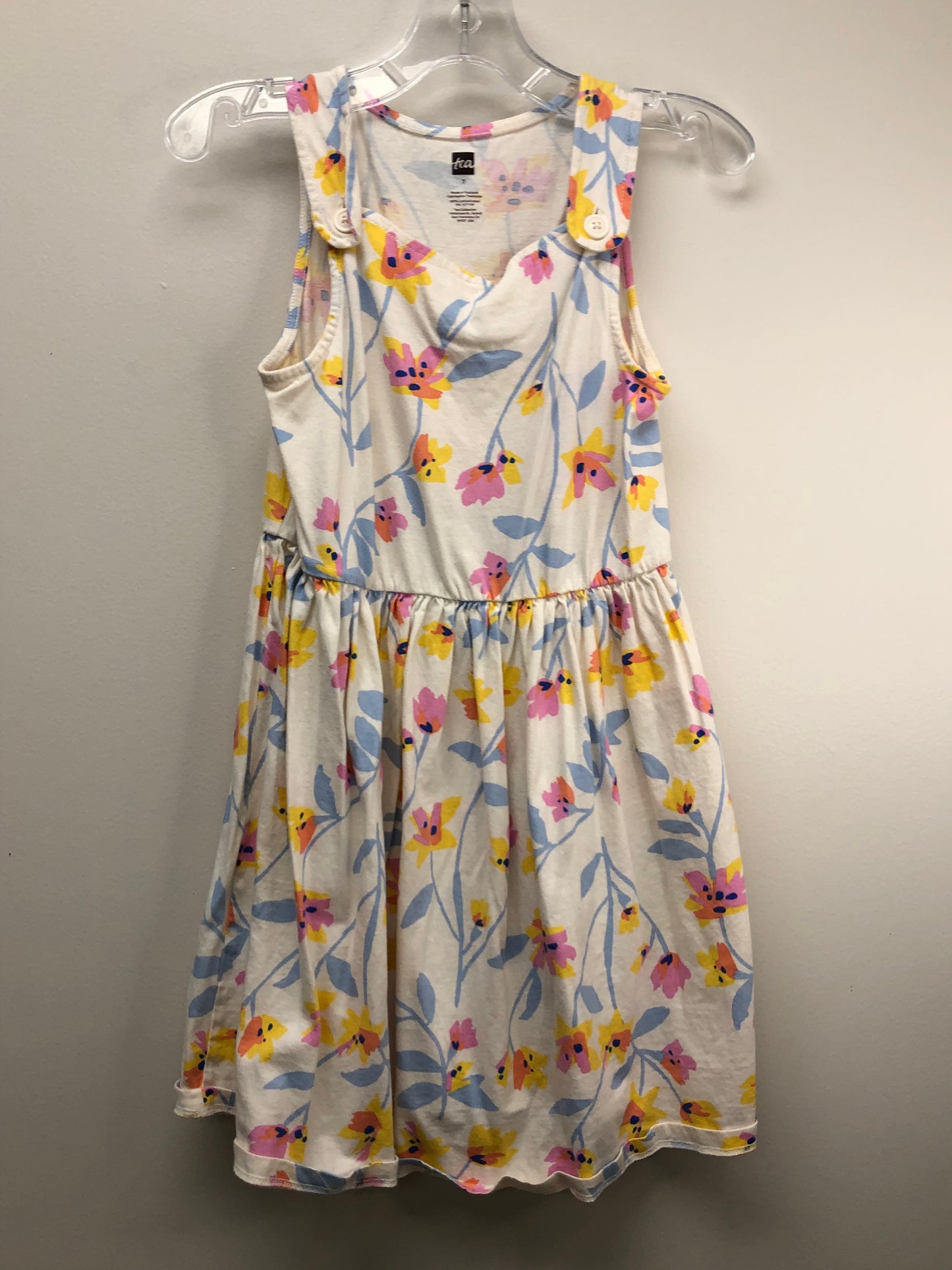 7 tea cream floral Dress