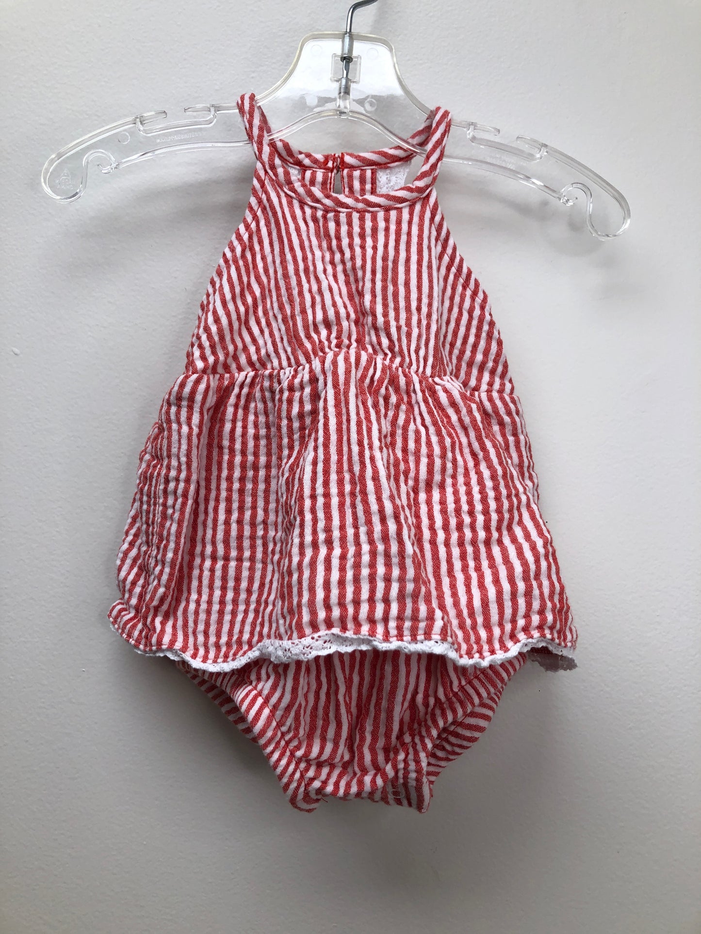 0-3m Cat & Jack red stripe Romper