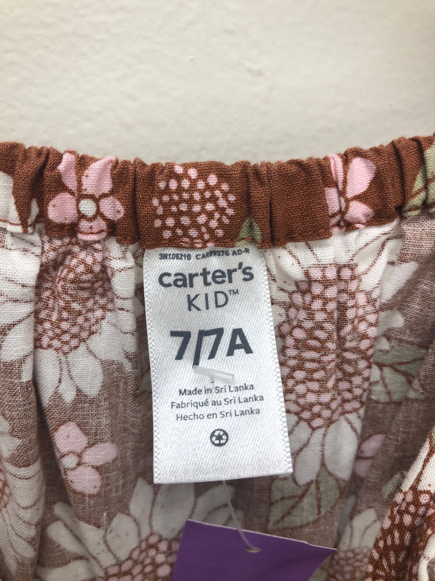 7 Carter's terra cotta floral Dress