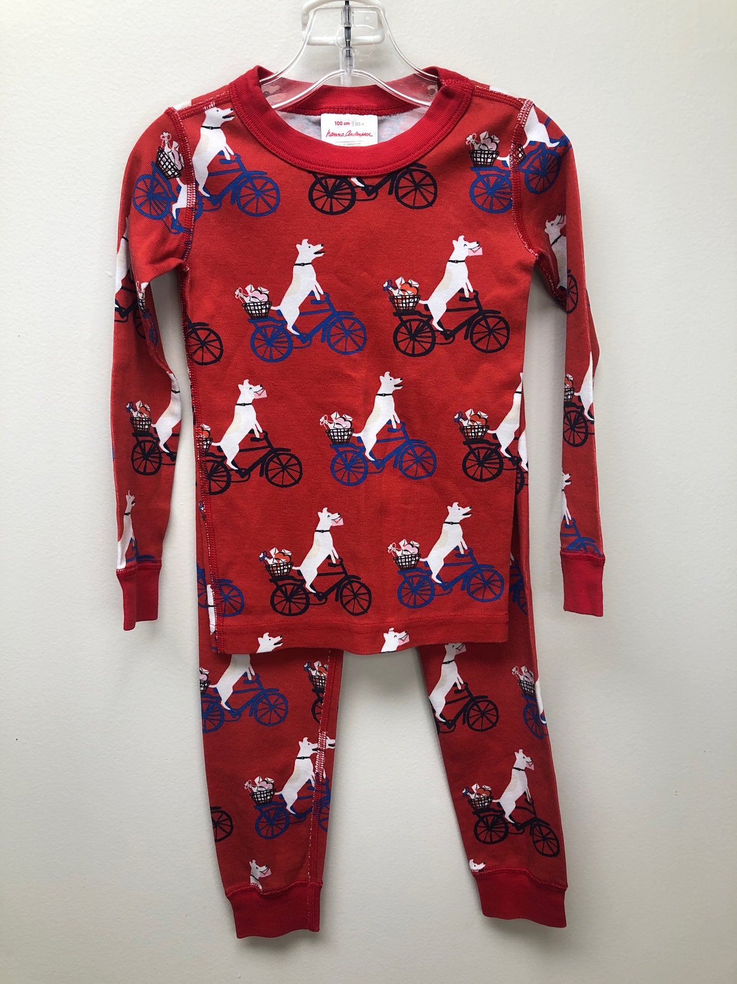 4 Hanna Andersson red Dogs Pajamas