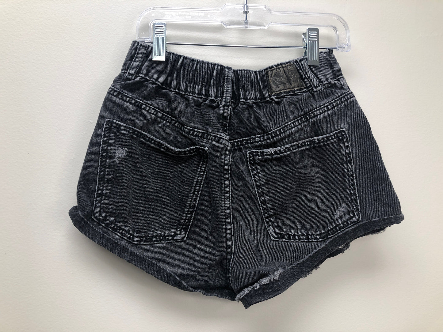 Size 10 Zara black distressed jean shorts