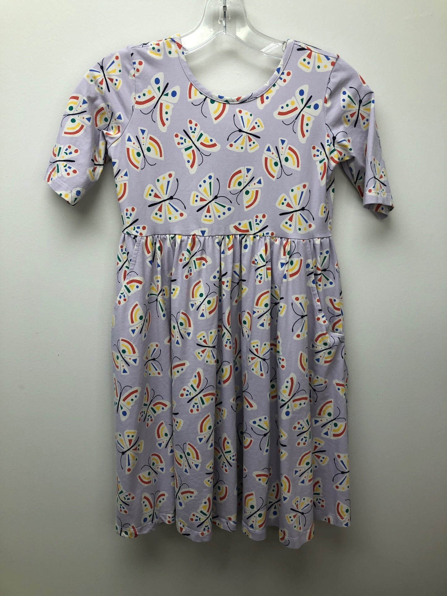 12 Hanna Andersson purple butterflies Dress