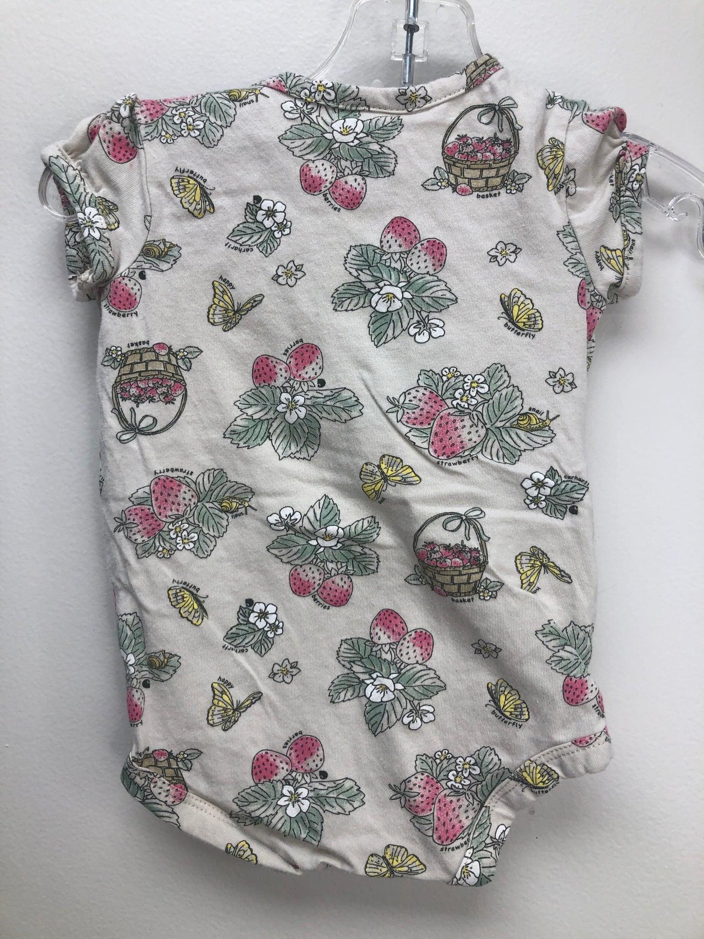 6m Carhartt cream strawberries Onesie