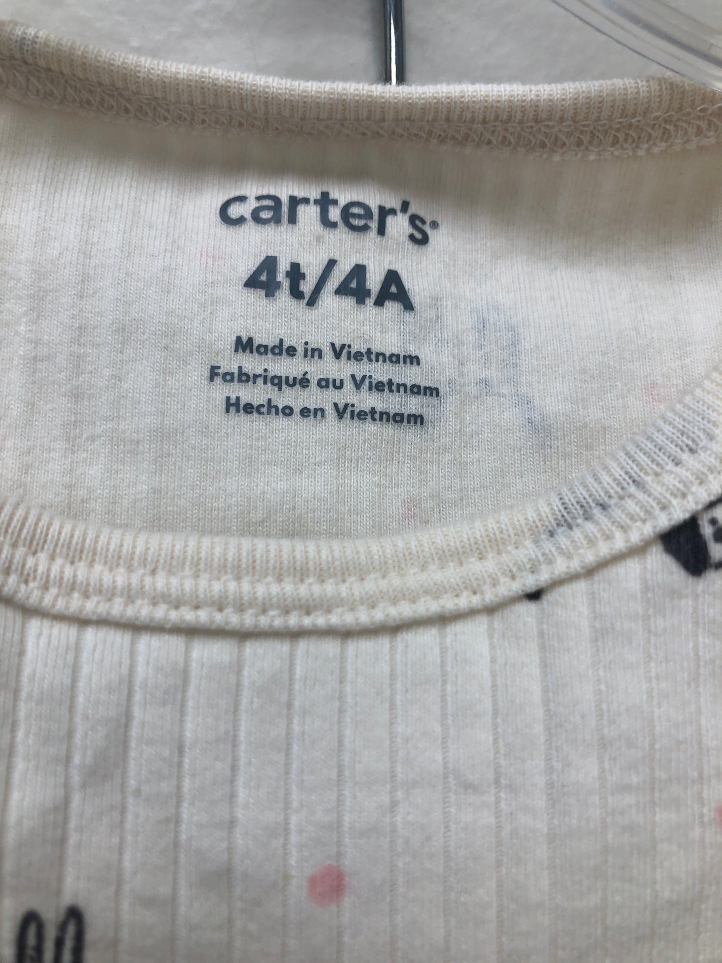 4 Carter's white Dogs 2 PC Ensembles