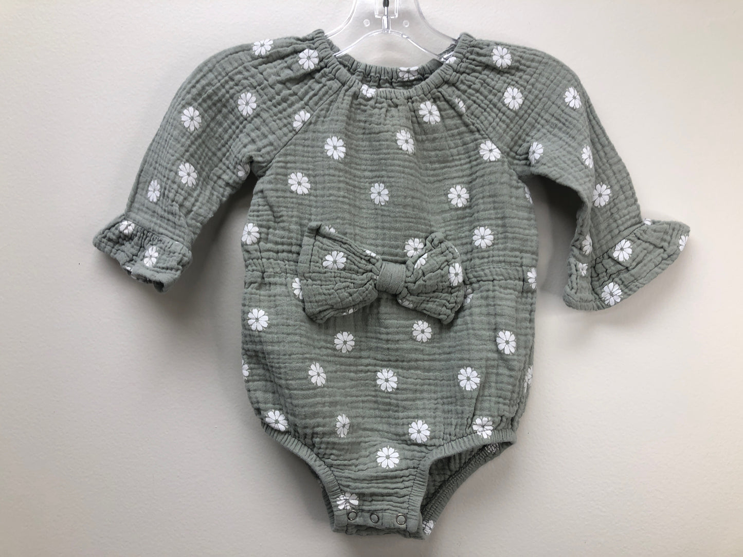 6-9 Months Grayson Mini green floral Romper