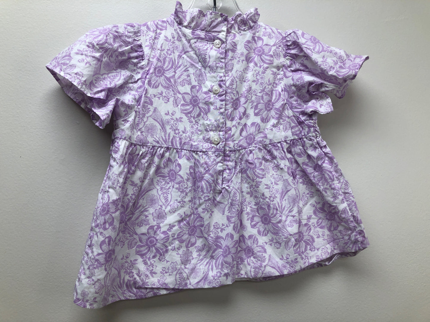 3 Janie and Jack purple floral Shirt