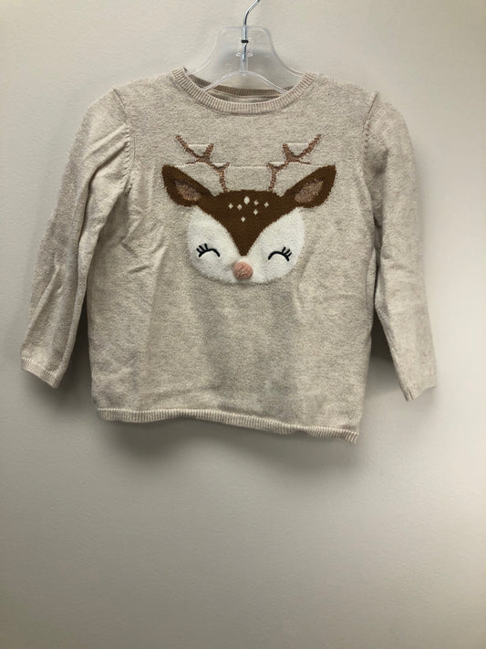 H & M Child Size 18 Months cream deer Dress