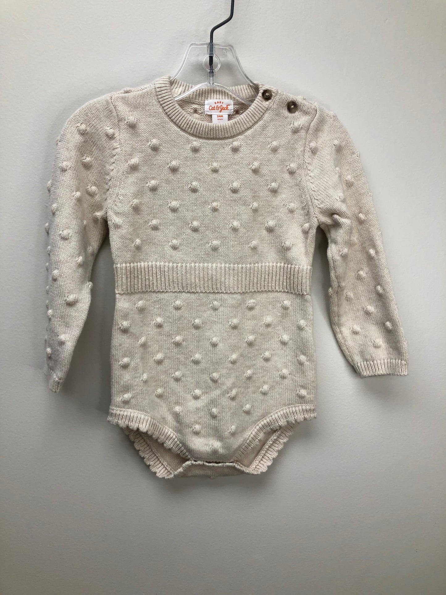 24m Cat & Jack cream Romper