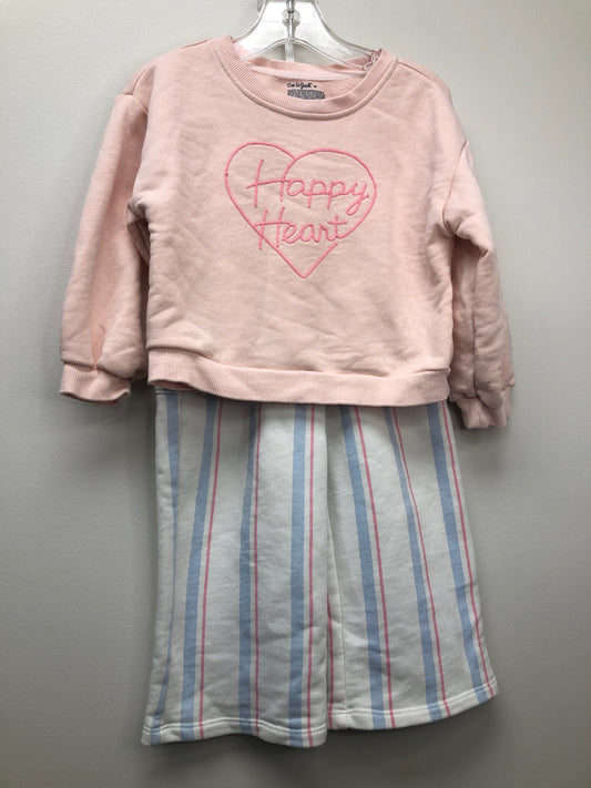 3T Cat & Jack pink heart 2 PC Ensembles