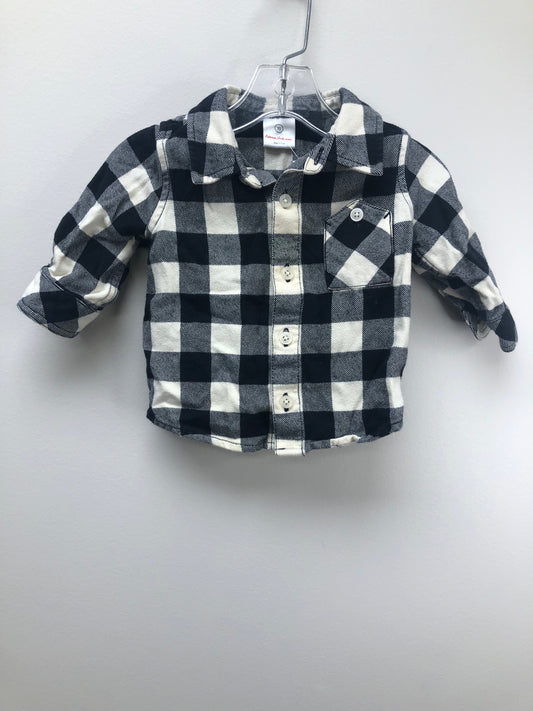 6-12 Months Hanna Andersson black Flannel Shirt