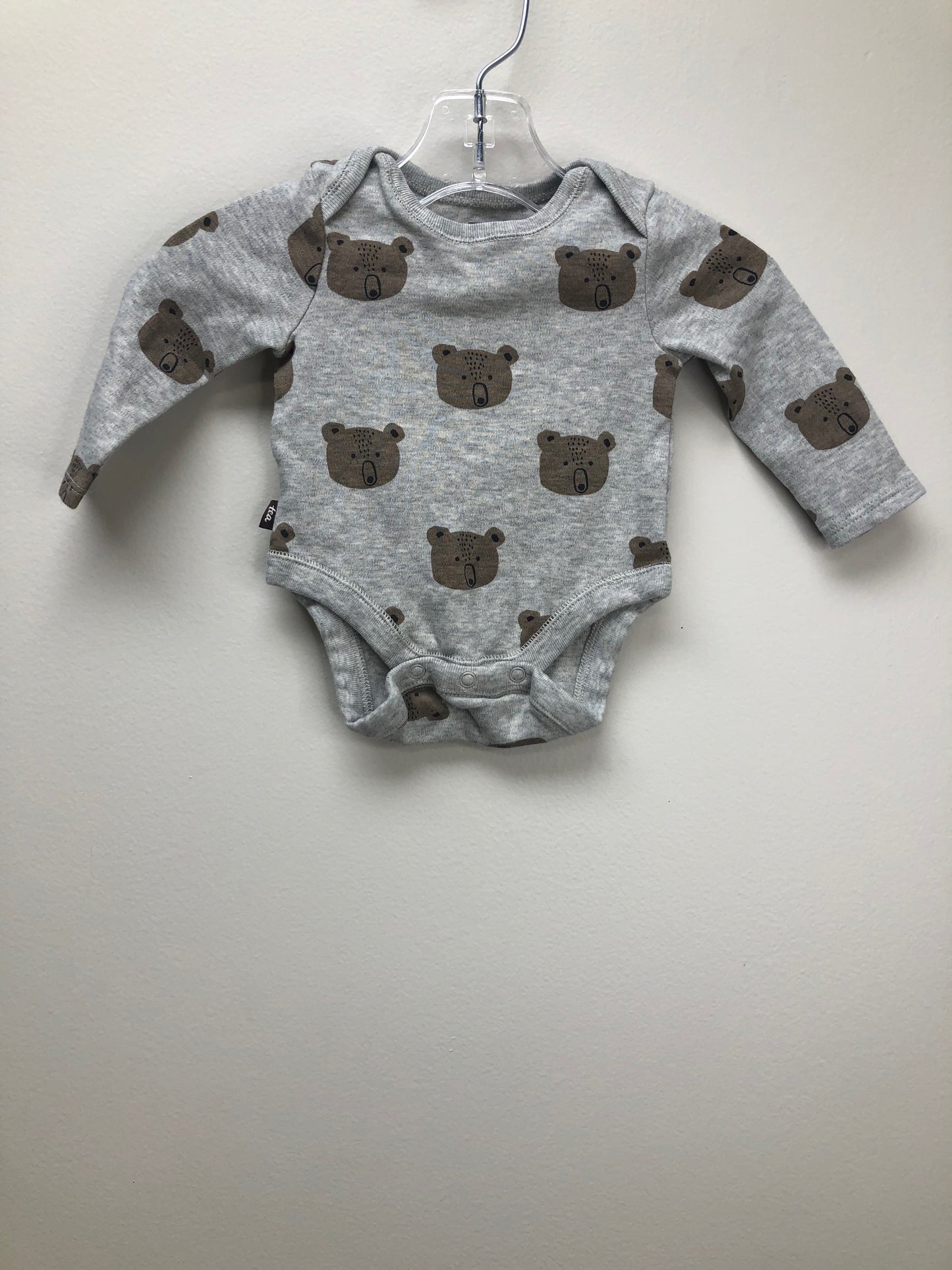 0-3m tea gray Bears Onesie