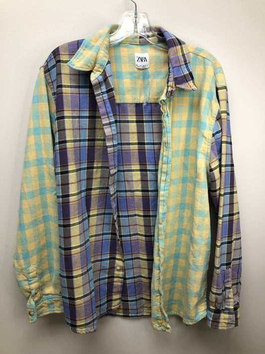 Large Zara Multi-Color plaid Shirt