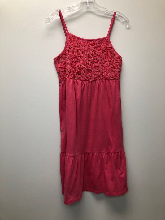 14-16 Old Navy pink crochet Dress