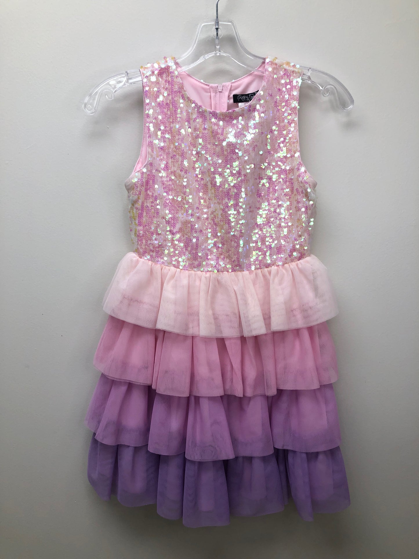 RARE TOO Child Size 10 pink sequins Dress