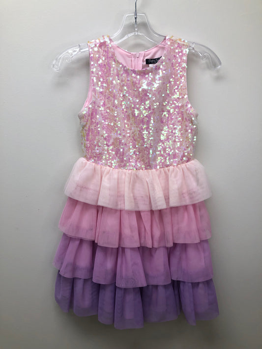 RARE TOO Child Size 10 pink sequins Dress