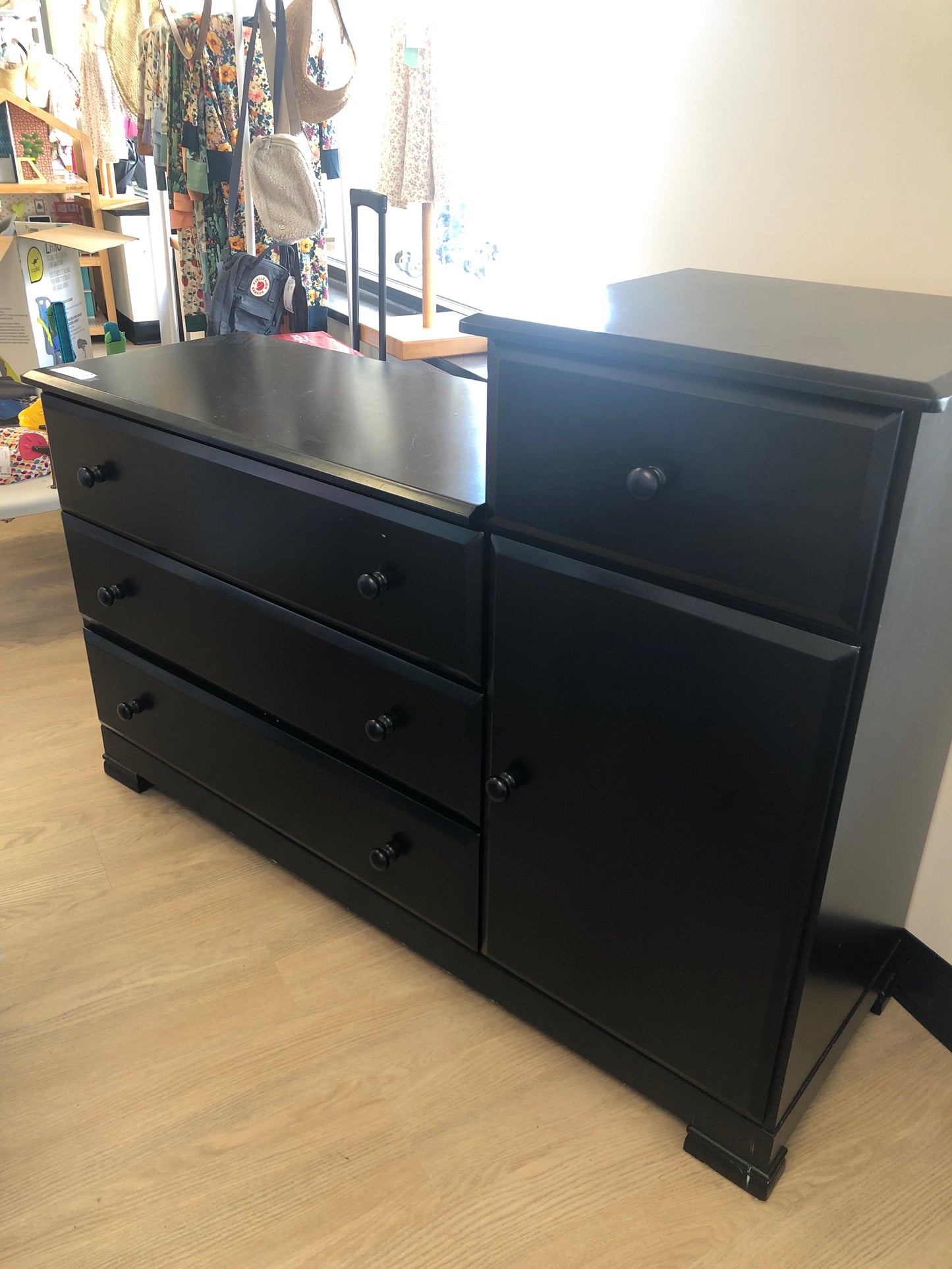 Black changing table/Dresser
