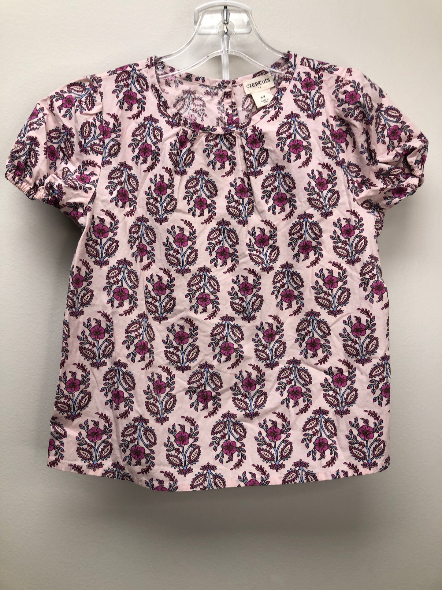 6/7 Crewcuts pink floral 2 PC Ensembles