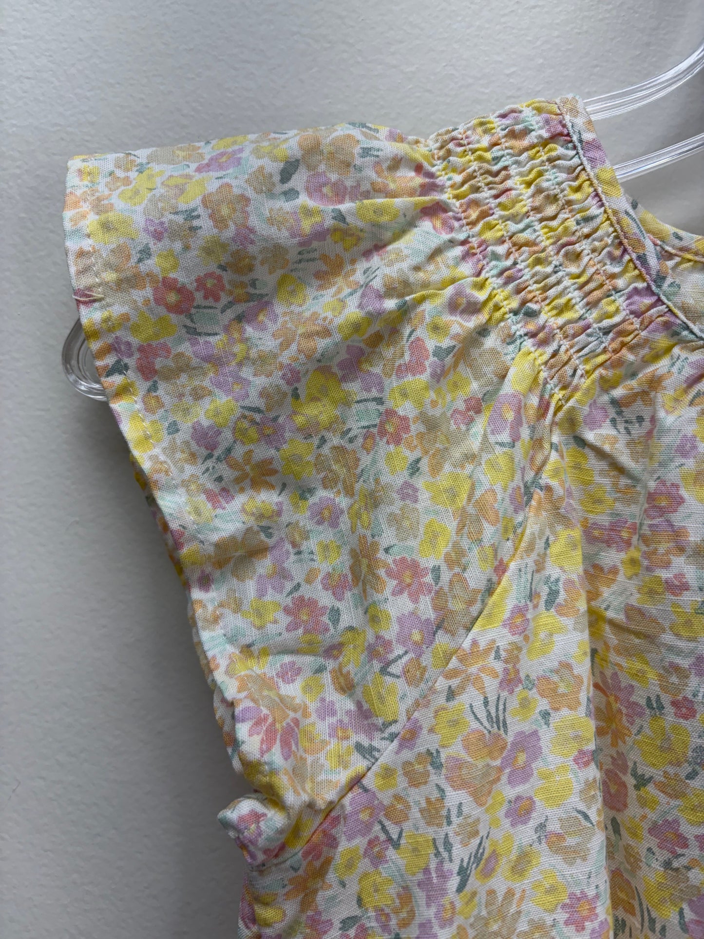 Carter's Child Size 10 yellow floral Shirt